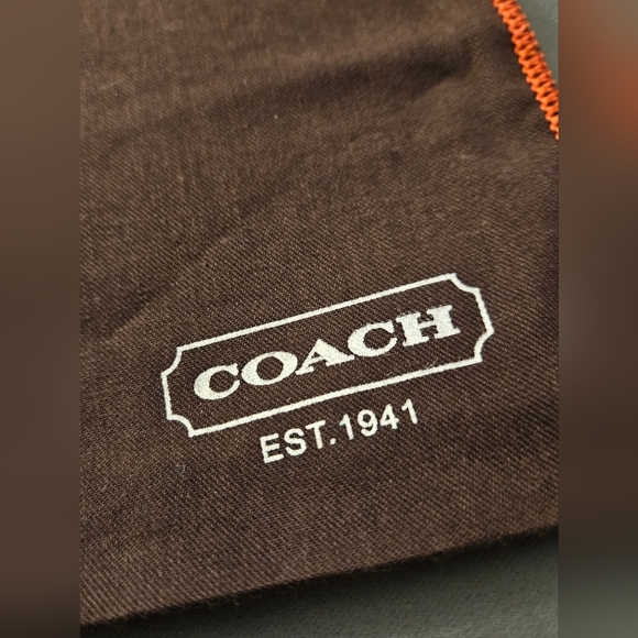 NEW Large XL Coach Brown Red Drawstring Dust Bag Cover Pouch Handbag Purse Tote - Picture 5 of 7